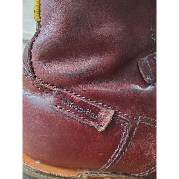 CATERPILLAR Boots Men's 10 ORSON Red Leather Lace Up Heritage Farm Duty Rustic - Picture 13 of 13